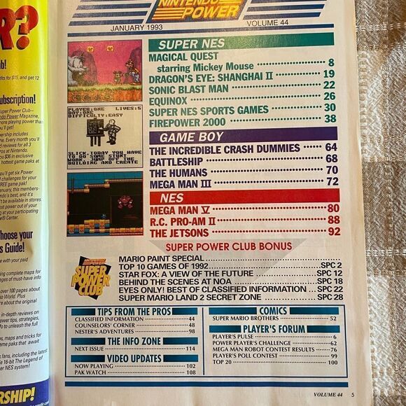NINTENDO POWER VOLUME 44 The Magical Quest Mickey Mouse - Picture 7 of 9